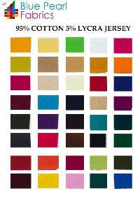 95% Cotton 5% Lycra Mixed Single Jersey Fabric