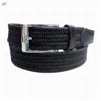 Braided Elastic Belt With Alloy Pin Buckle