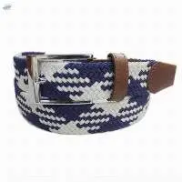 Pin Buckle Real Leather Tags Mens Elastic Belt