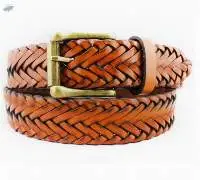 Fashion Casual Genuine Braided Leather Belt