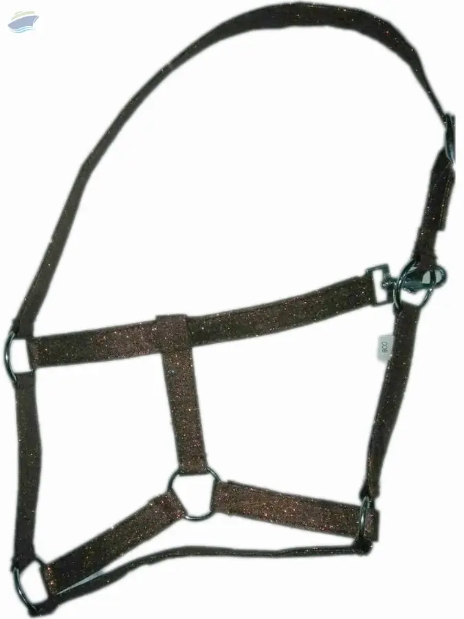 Glitter Horse Halter Brown