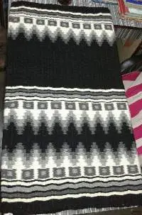 Western Saddle Blanket Black And White