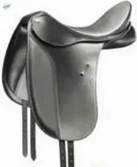 Deep Seat Dressage Leather Saddle Black