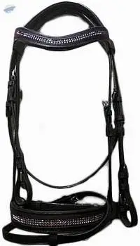 Bling Pink Crystal Leather Bridle