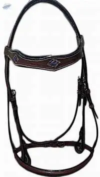 Blue Crystal Leather Bridle