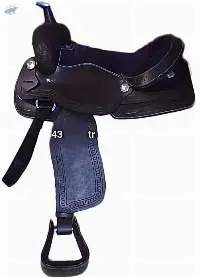 Western Dark Brown Leather Saddle