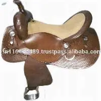 Genuine Leather Western Saddle Brown