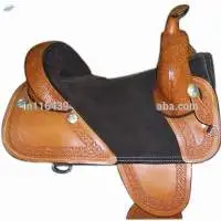 Genuine Leather Western Treeless Saddle Black