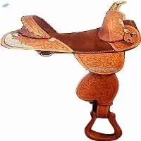 Show Western Carved Treeless Leather Saddle