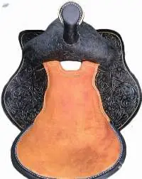 Genuine Western Carving Saddle Black