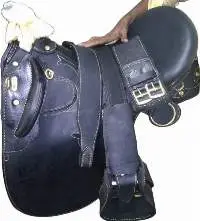 Australian Stock Saddle Set Black With Girth