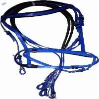 PVC Endurance Bridle With Reins Blue