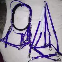 Endurance PVC Bridle Set With Breastplate Purple