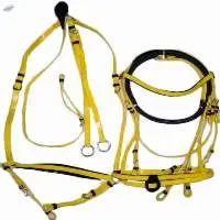 PVC Riding Bridle Set With Breastplate Yellow