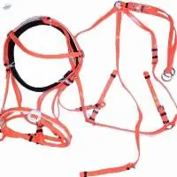 Pvc Riding Bridle Set With Breastplate Orange