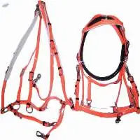 Endurance Pvc Bridle Set With Breastplate Orange