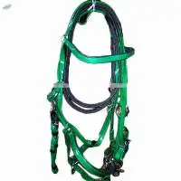 Endurance PVC Bridle with reins Green