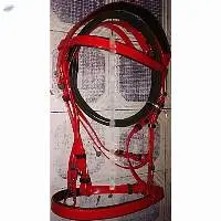 Endurance PVC Bridle With Reins Red