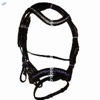 Blue And White Crystal Leather Bridle