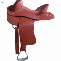 Genuine Leather HB show saddle Tan