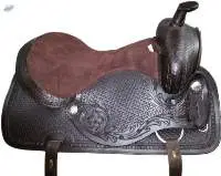Show western leather carving saddle