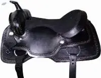 Genuine Western Black Leather Saddle