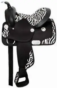 Show Western Synthetic Zebra Saddle