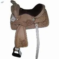 Genuine Western Leather Saddle Natural