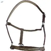 Bling Tan Rolled Leather Crystal Halter