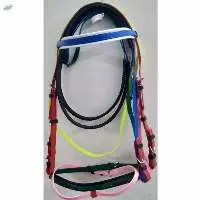 Colorful PVC Riding Bridle With Reins