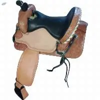 Genuine Western Leather Saddle Natural