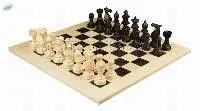 Botticino & Jet Black Marble Chess Set
