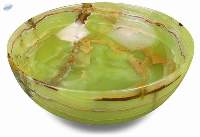Green Onyx Natural Stone Fruit Bowl