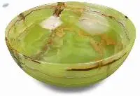 Green Onyx Natural Stone Fruit Bowl