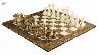 Oceanic & White Marble  European Chess Set