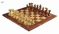 Red Onyx & Coral Marble European Chess Set