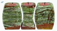 Multi Green Onyx T-light Candle Holders