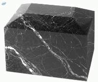 Black Zebra Marble Natural Stone Cremation Urn