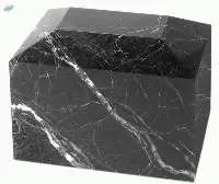 Black Zebra Marble Natural Stone Cremation Urn