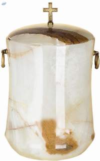 White Onyx Marble Classy Cremation Urn