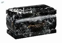 Black Zebra Marble Coffin Cremation Urn