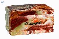Jet Black Marble Coffin Cremation Urn