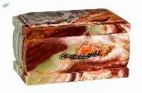 Jet Black Marble Coffin Cremation Urn