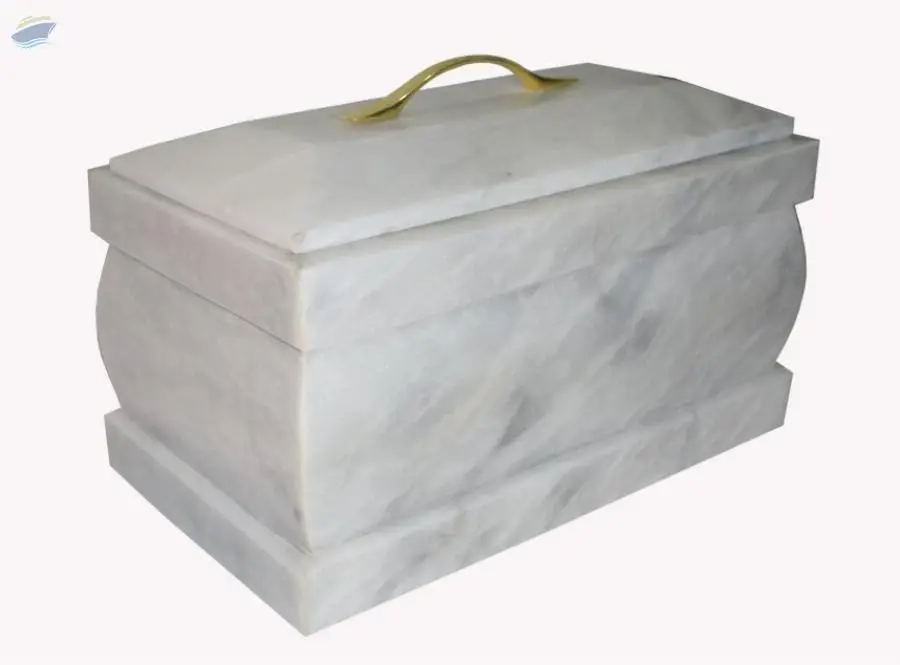 White  Marble Coffin Cremation Urn