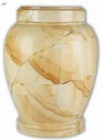 Burma Teak Marble Coffin Cremation Urn
