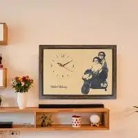 Wooden Watch With Photo Frame