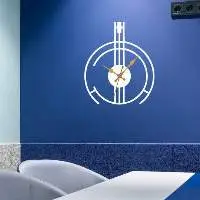 Metal Themed Modern Time Large Decorative Clock