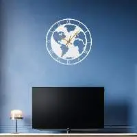 Metal Themed Modern Wall Clock