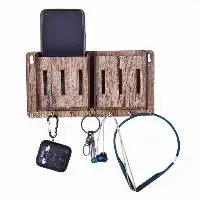 Wooden Key Holder And Mobile Holder