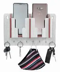 Wooden Key Holder And Mobile Holder